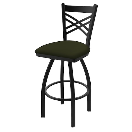 Holland Bar Stool Co 25" Swivel Counter Stool, Black Wrinkle, Canter Pine Seat 82025BW010